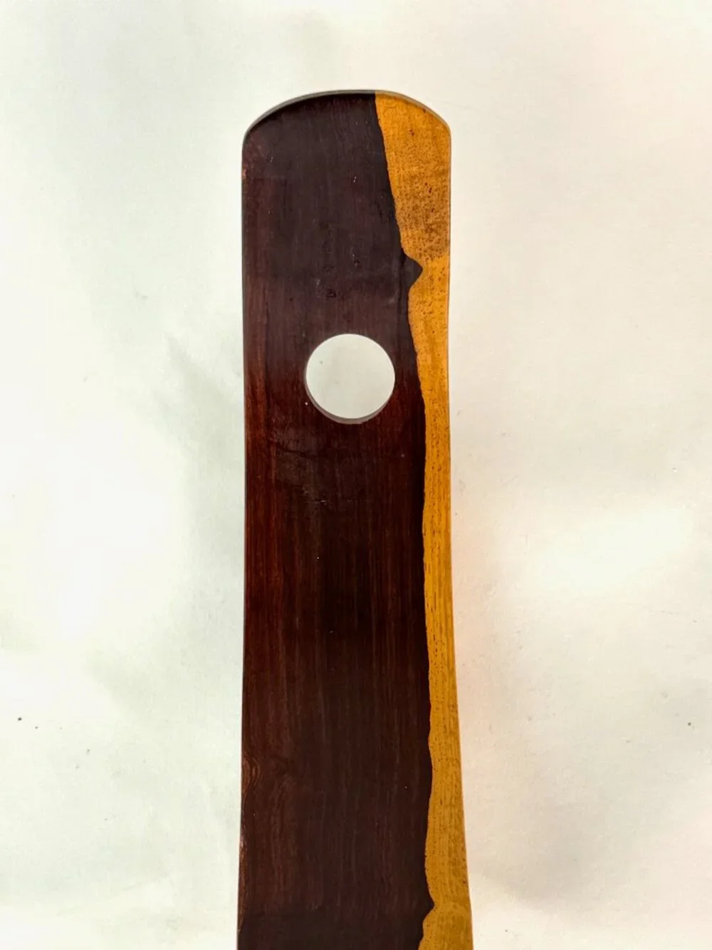 Balancing Wooden Wine Holder Curved Single Bottle Display Stand Unique Counterto